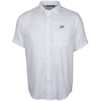 NCAA Purdue Boilermakers Windward Twill Button-Up Short Sleeve Shirt