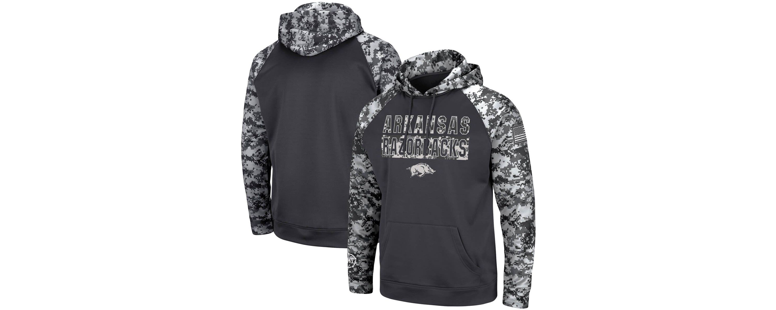 NCAA Arkansas Razorbacks OHT Military Appreciation Digital Pullover Hoodie