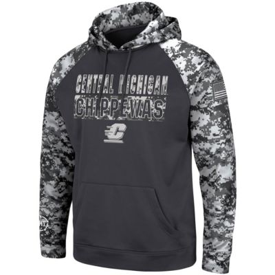 Central Michigan Chippewas NCAA Cent. Michigan Chippewas OHT Military Appreciation Digital Pullover Hoodie