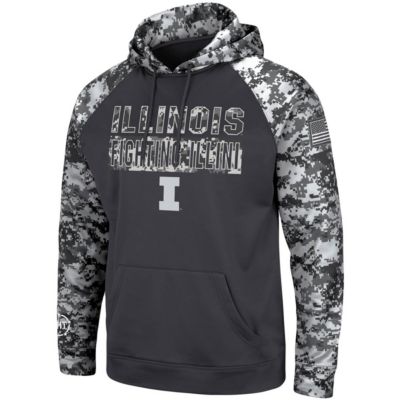 NCAA Illinois Fighting Illini OHT Military Appreciation Digital Pullover Hoodie