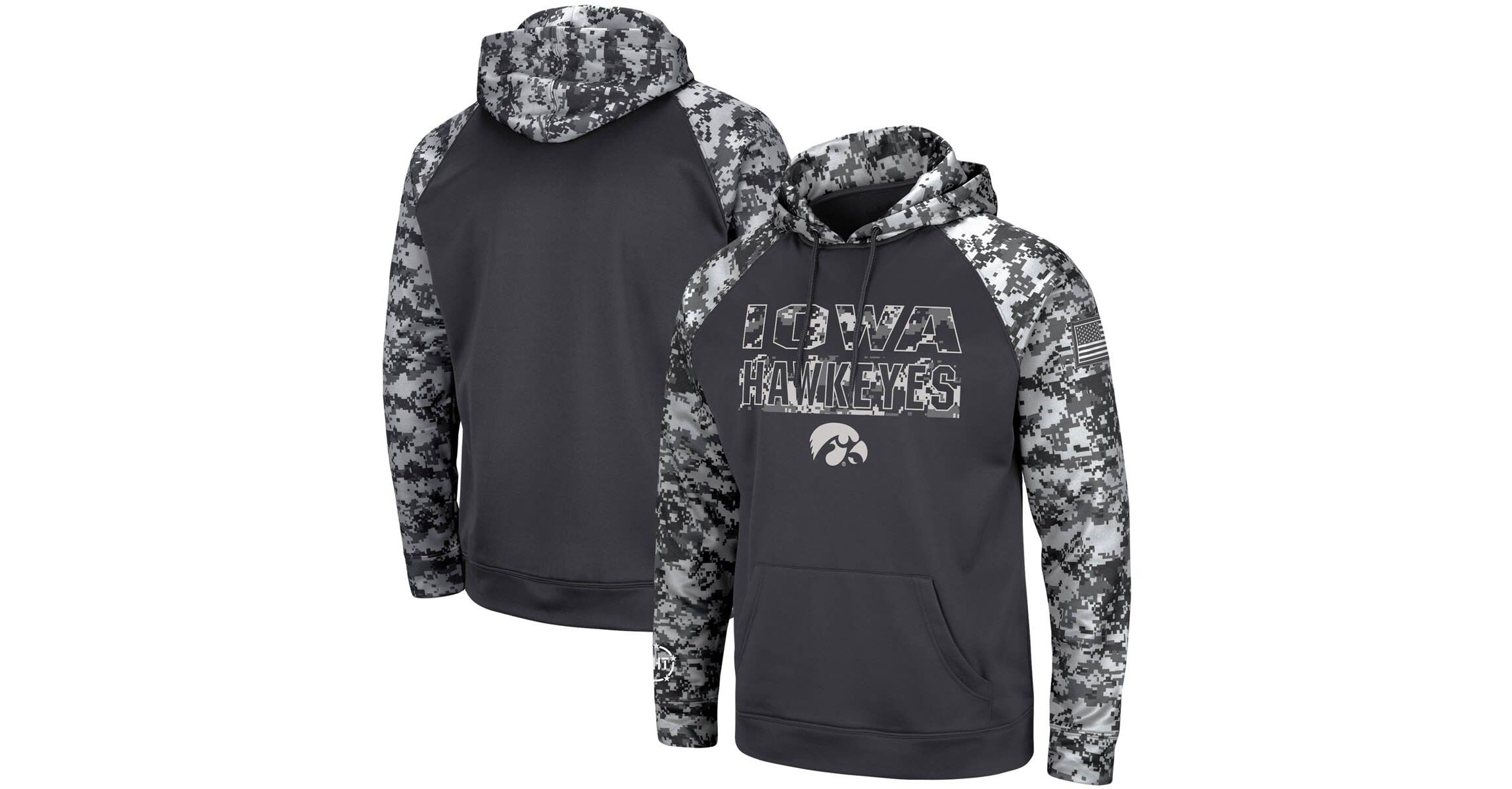 NCAA Iowa Hawkeyes OHT Military Appreciation Digital Pullover Hoodie