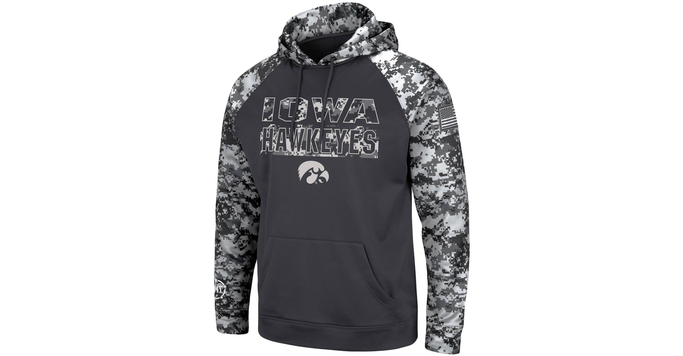 NCAA Iowa Hawkeyes OHT Military Appreciation Digital Pullover Hoodie