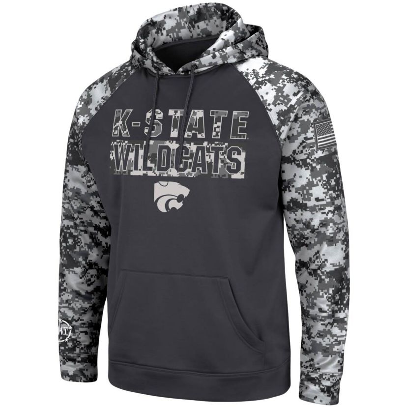 NCAA Kansas State Wildcats OHT Military Appreciation Digital Pullover Hoodie
