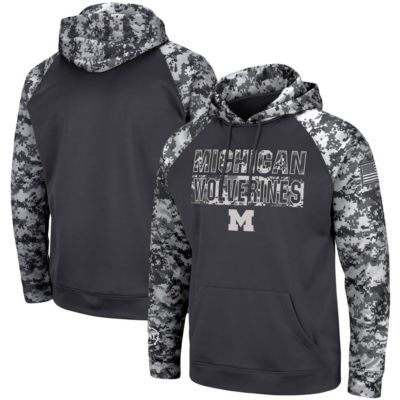 NCAA Michigan Wolverines OHT Military Appreciation Digital Pullover Hoodie