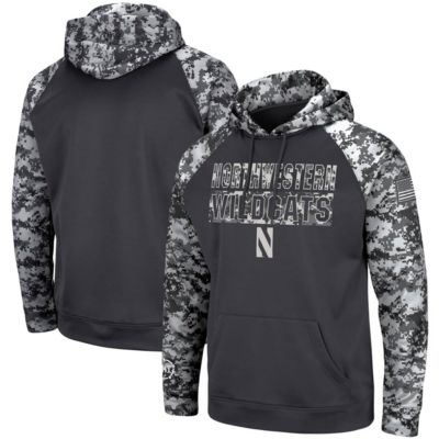 NCAA Northwestern Wildcats OHT Military Appreciation Digital Pullover Hoodie