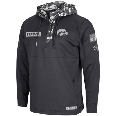 NCAA Iowa Hawkeyes OHT Military Appreciation Digi Quarter-Zip Hoodie