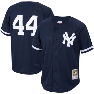 MLB Reggie Jackson New York Yankees Cooperstown Collection Mesh Batting Practice Button-Up Jersey