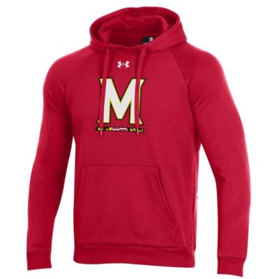 NCAA Under Armour Maryland Terrapins Primary School Logo All Day Raglan Pullover Hoodie