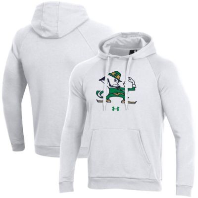 NCAA Under Armour Notre Dame Fighting Irish Mascot School Logo All Day Raglan Pullover Hoodie