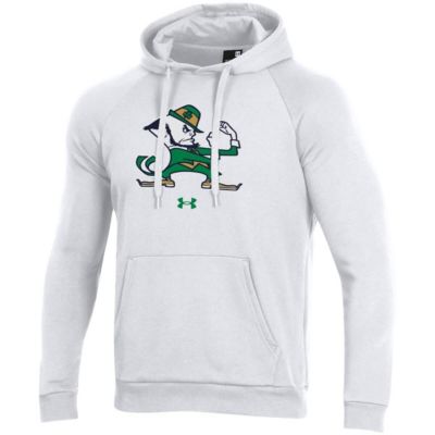 NCAA Under Armour Notre Dame Fighting Irish Mascot School Logo All Day Raglan Pullover Hoodie