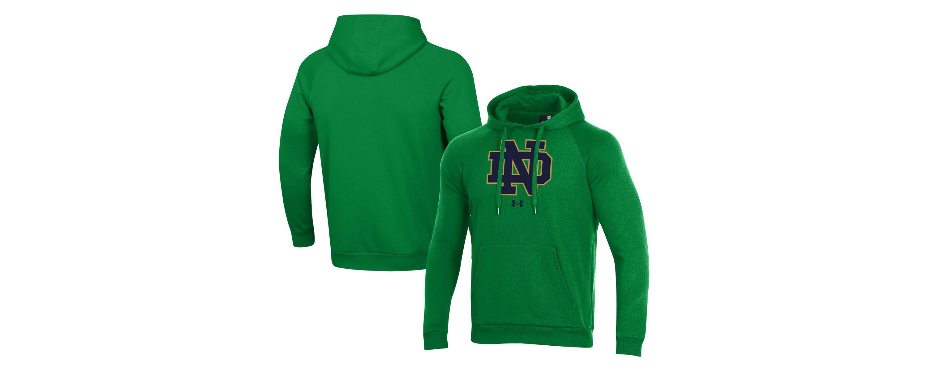 NCAA Under Armour Notre Dame Fighting Irish Primary School Logo All Day Raglan Pullover Hoodie