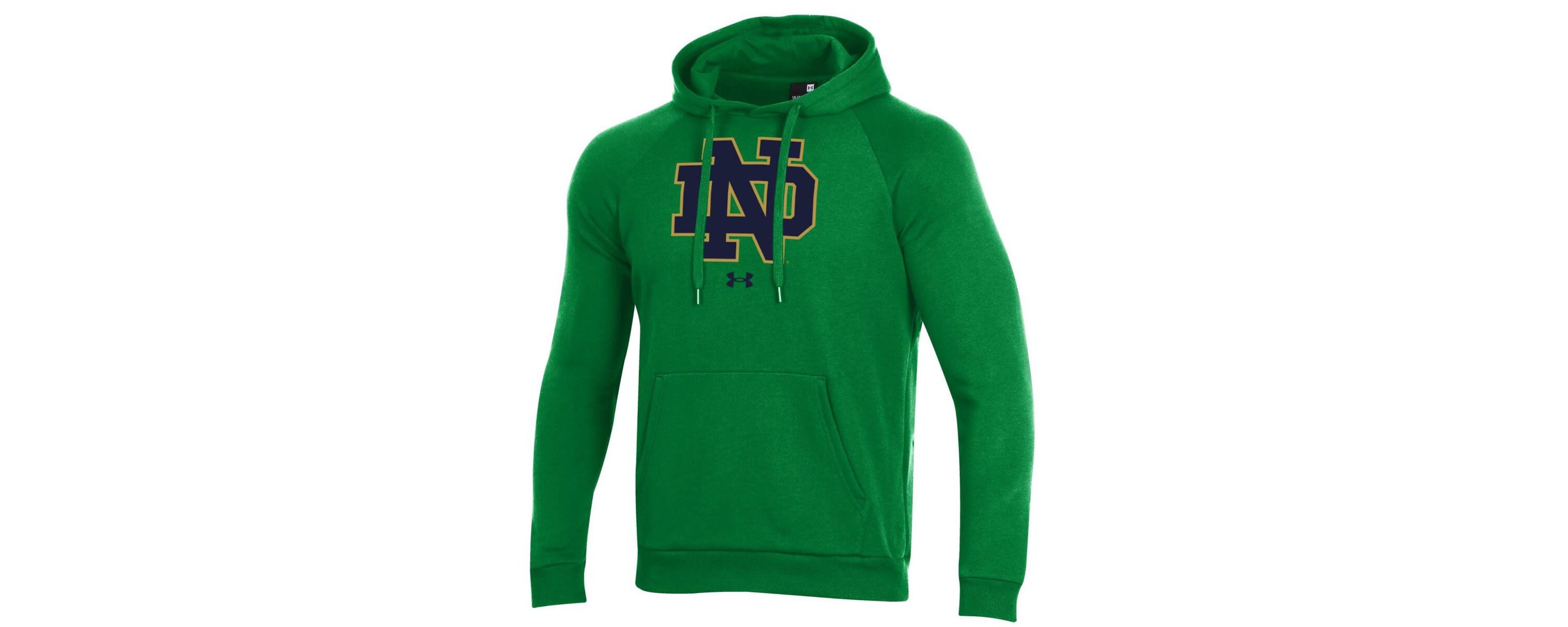 NCAA Under Armour Notre Dame Fighting Irish Primary School Logo All Day Raglan Pullover Hoodie