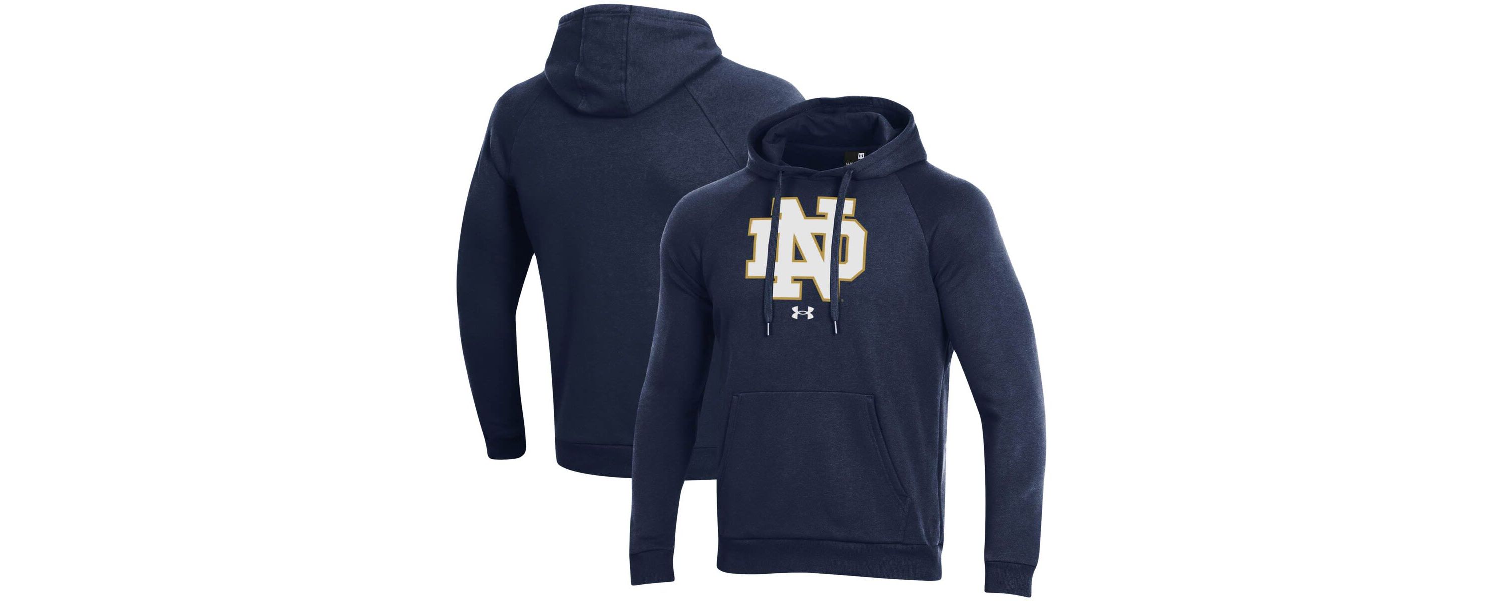 NCAA Under Armour Notre Dame Fighting Irish Primary School Logo All Day Raglan Pullover Hoodie