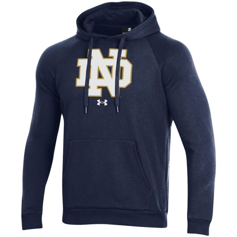 NCAA Under Armour Notre Dame Fighting Irish Primary School Logo All Day Raglan Pullover Hoodie