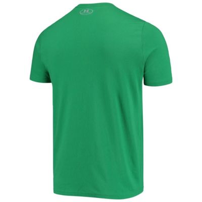 NCAA Under Armour Kelly Notre Dame Fighting Irish Mascot Logo Performance Cotton T-Shirt