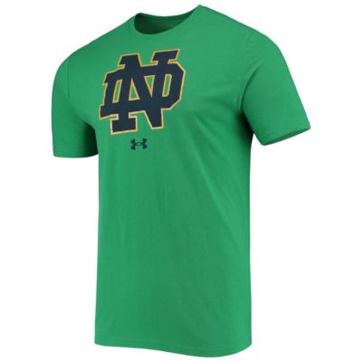 NCAA Under Armour Kelly Notre Dame Fighting Irish School Logo Performance Cotton T-Shirt