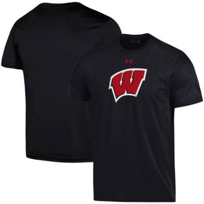 NCAA Under Armour Wisconsin Badgers School Logo Performance Cotton T-Shirt