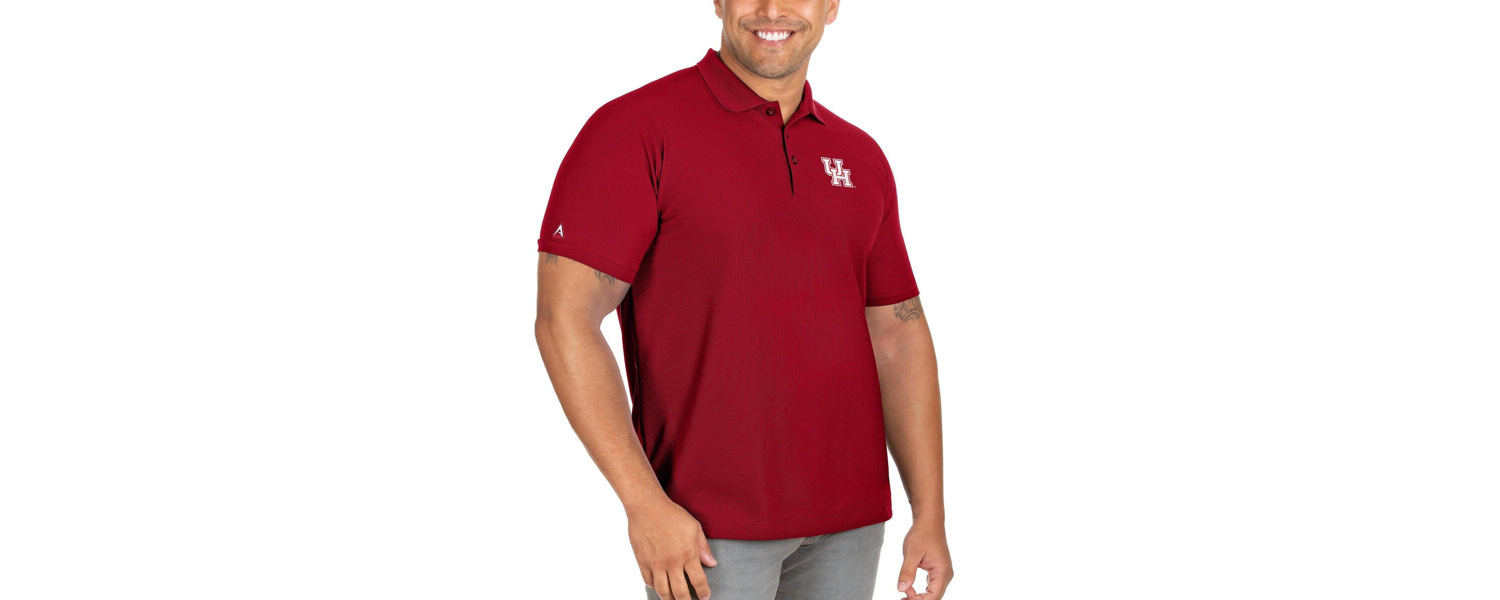 NCAA Houston Cougars Big & Tall Legacy Pique Polo