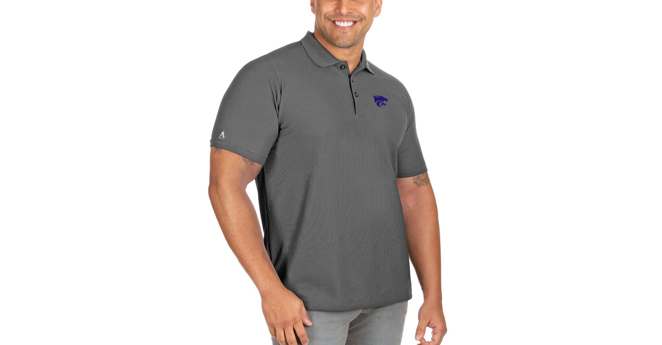 NCAA Kansas State Wildcats Big & Tall Legacy Pique Polo