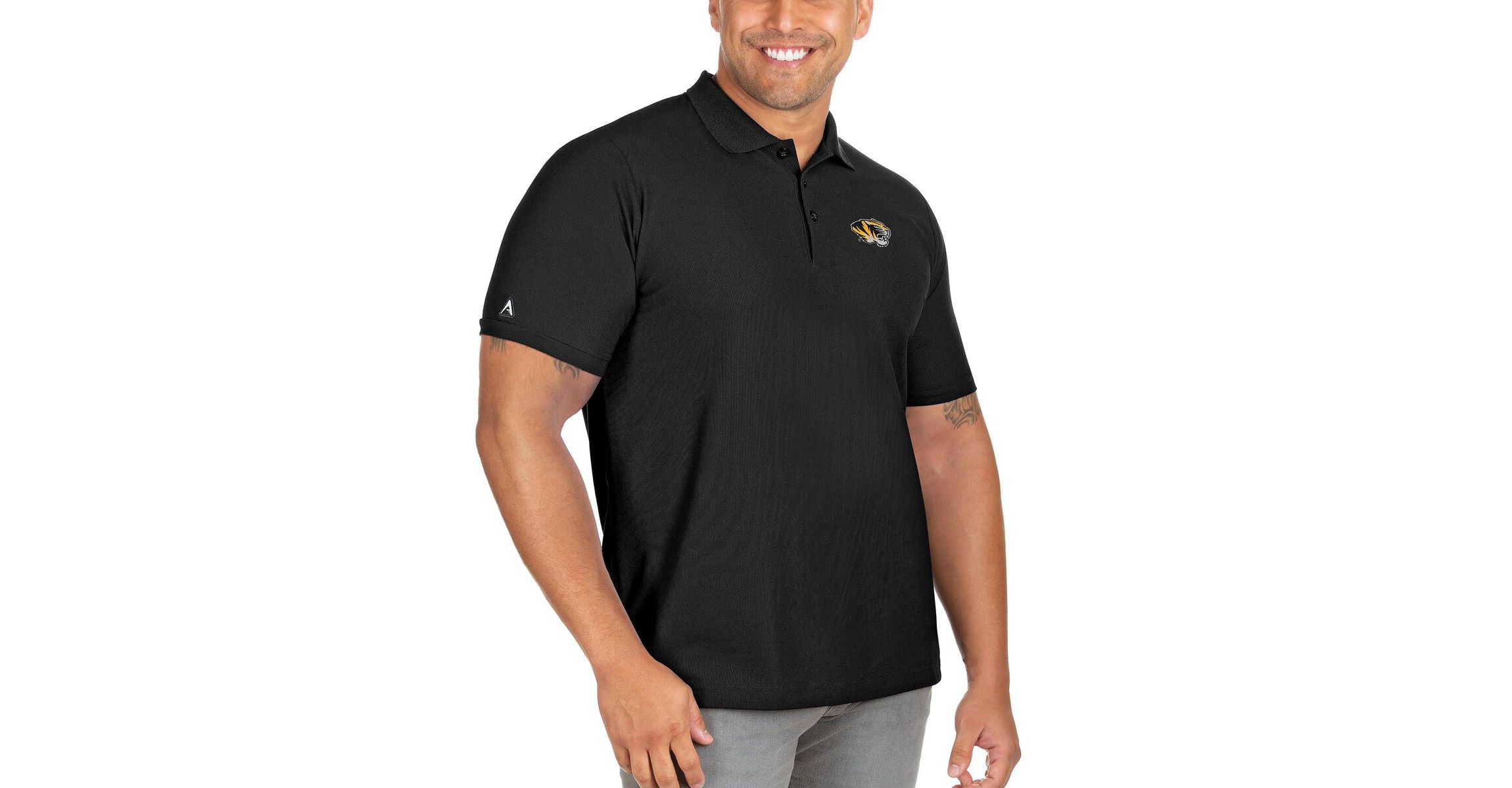 NCAA Missouri Tigers Big & Tall Legacy Pique Polo