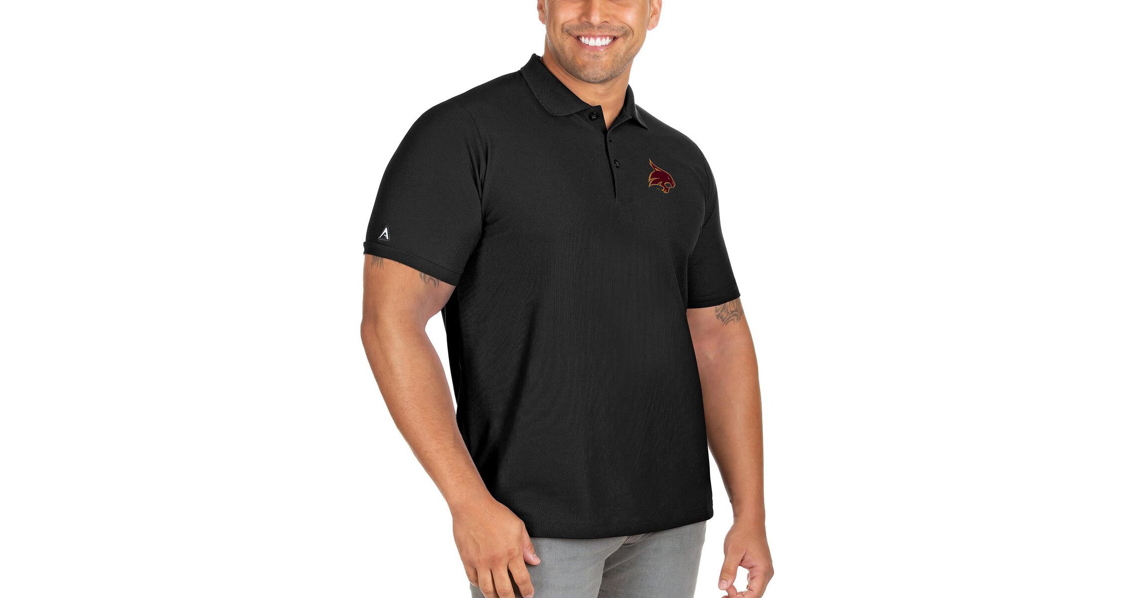 NCAA Texas State Bobcats Big & Tall Legacy Pique Polo