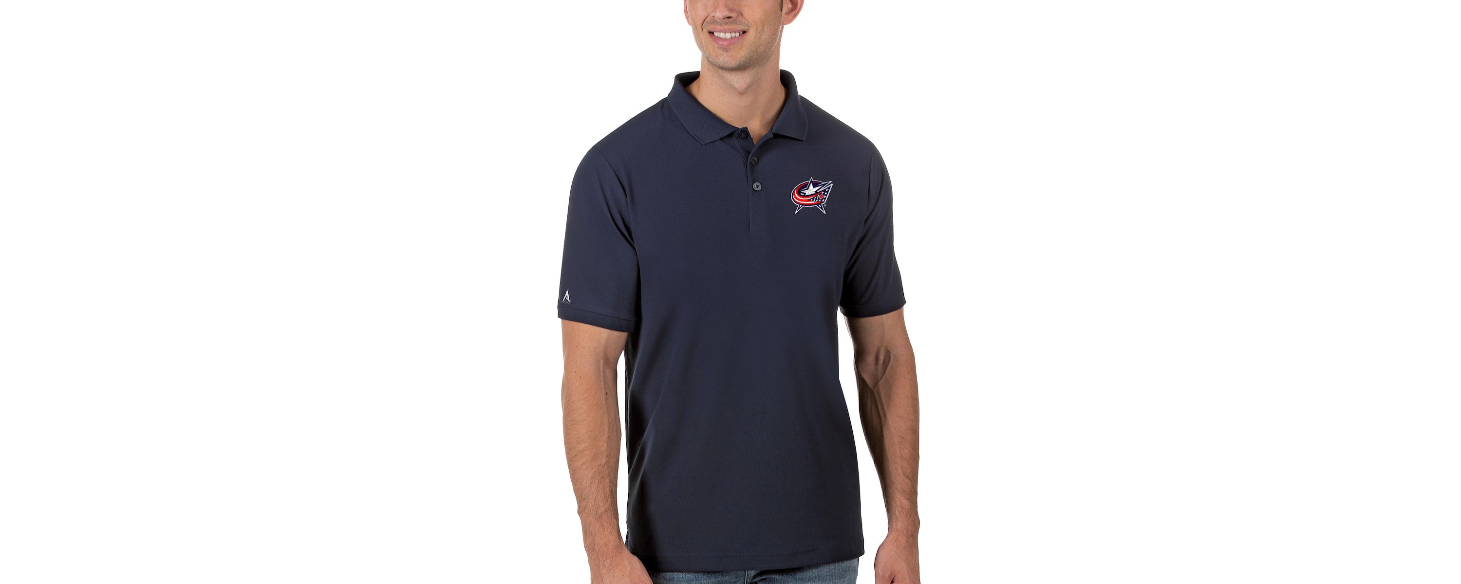 NHL Columbus Jackets Legacy Pique Polo
