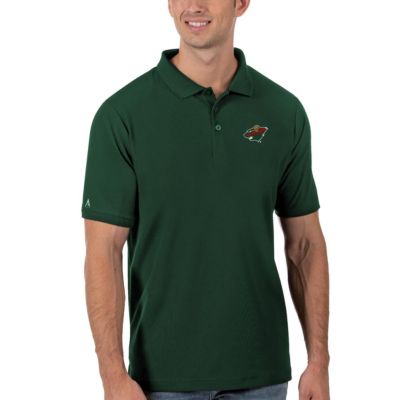 Antigua Men's NHL Minnesota Wild Legacy Pique Polo, Green, 3XL