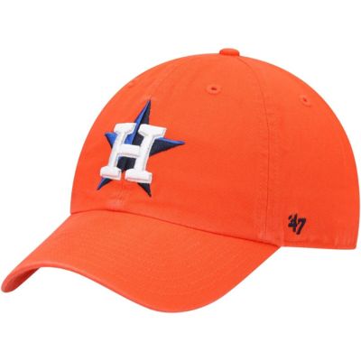 '47 Men's MLB Houston Astros Clean Up Adjustable Hat, Orange