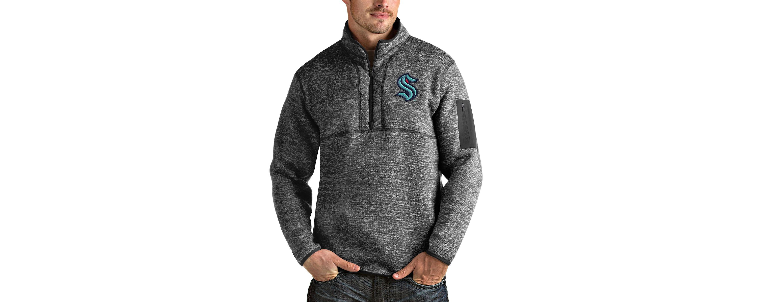 NHL Seattle Kraken Fortune Quarter-Zip Pullover Jacket