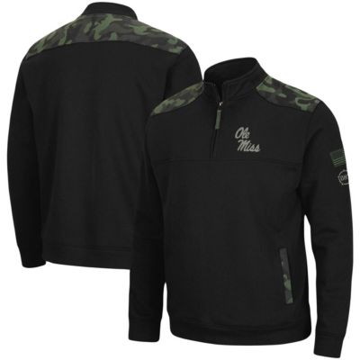 NCAA Ole Miss Rebels OHT Military Appreciation Commo Fleece Quarter-Zip Jacket