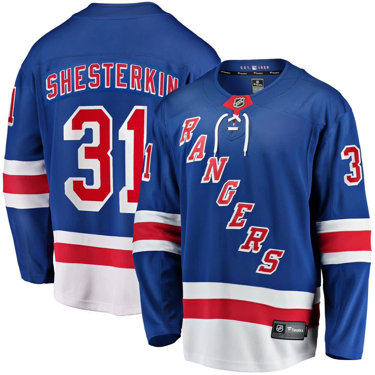 NHL Fanatics Igor Shesterkin New York Rangers Home Breakaway Player Jersey