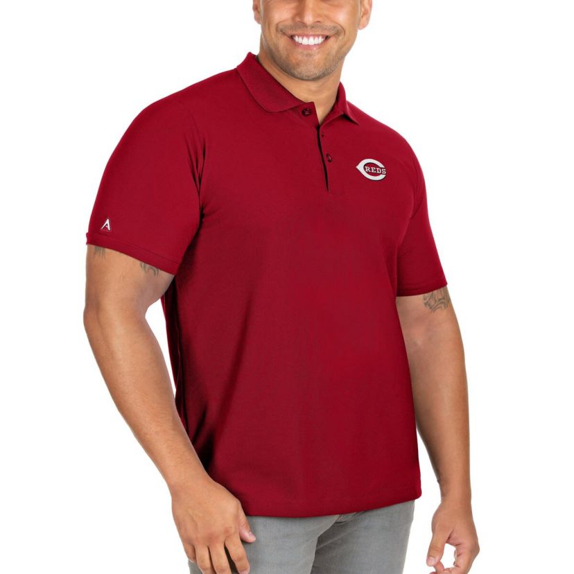 MLB Cincinnati Reds Big & Tall Legacy Pique Polo