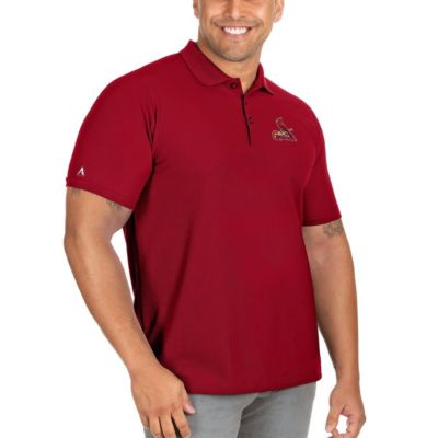 Antigua Men's MLB St. Louis Cardinals Big & Tall Legacy Pique Polo, Red, XL Tall