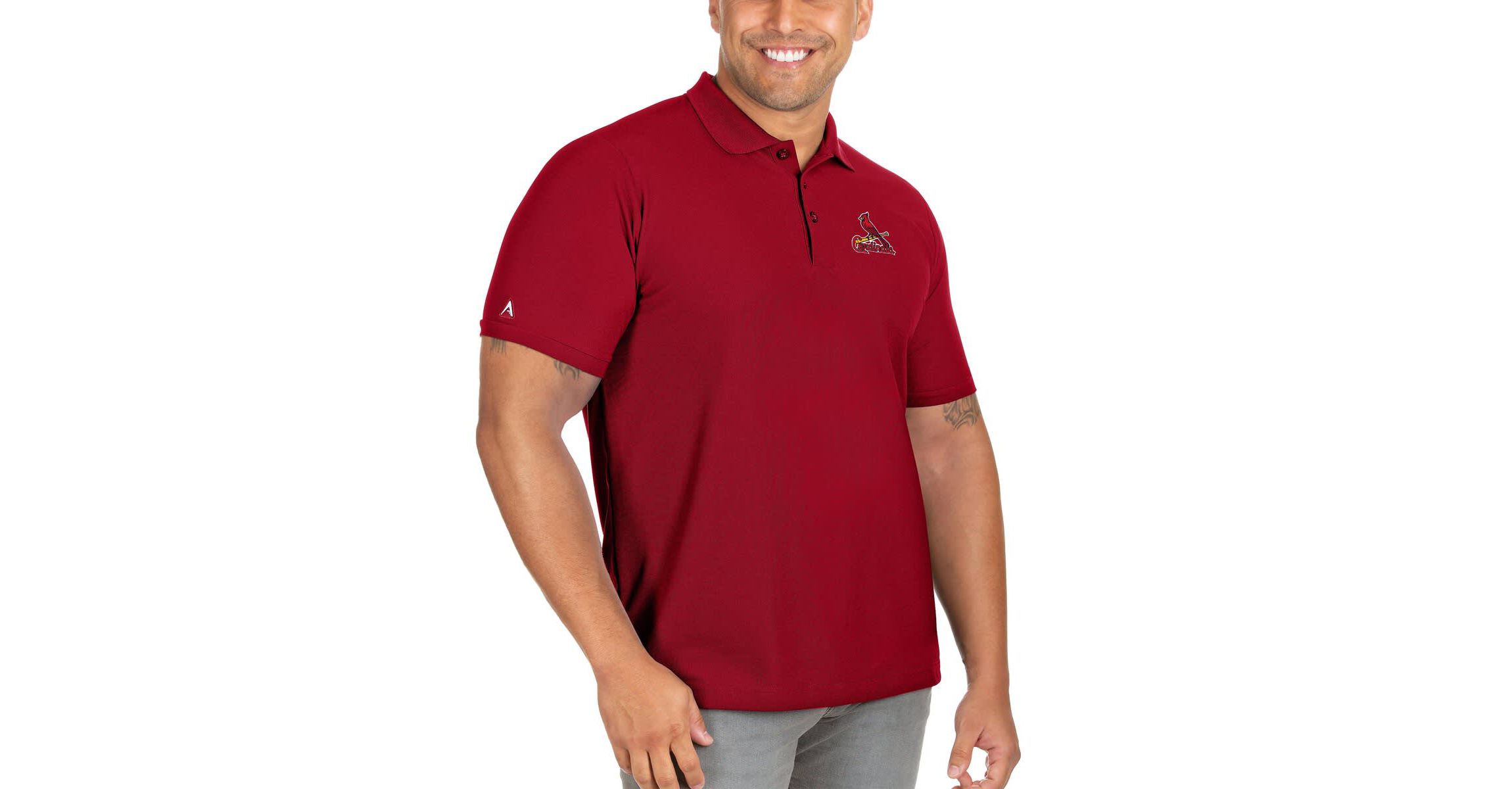 MLB St. Louis Cardinals Big & Tall Legacy Pique Polo