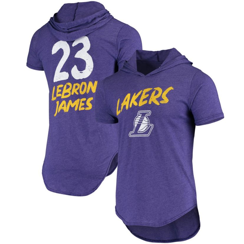 NBA Fanatics LeBron James ed Los Angeles Lakers Hoodie Tri-Blend T-Shirt