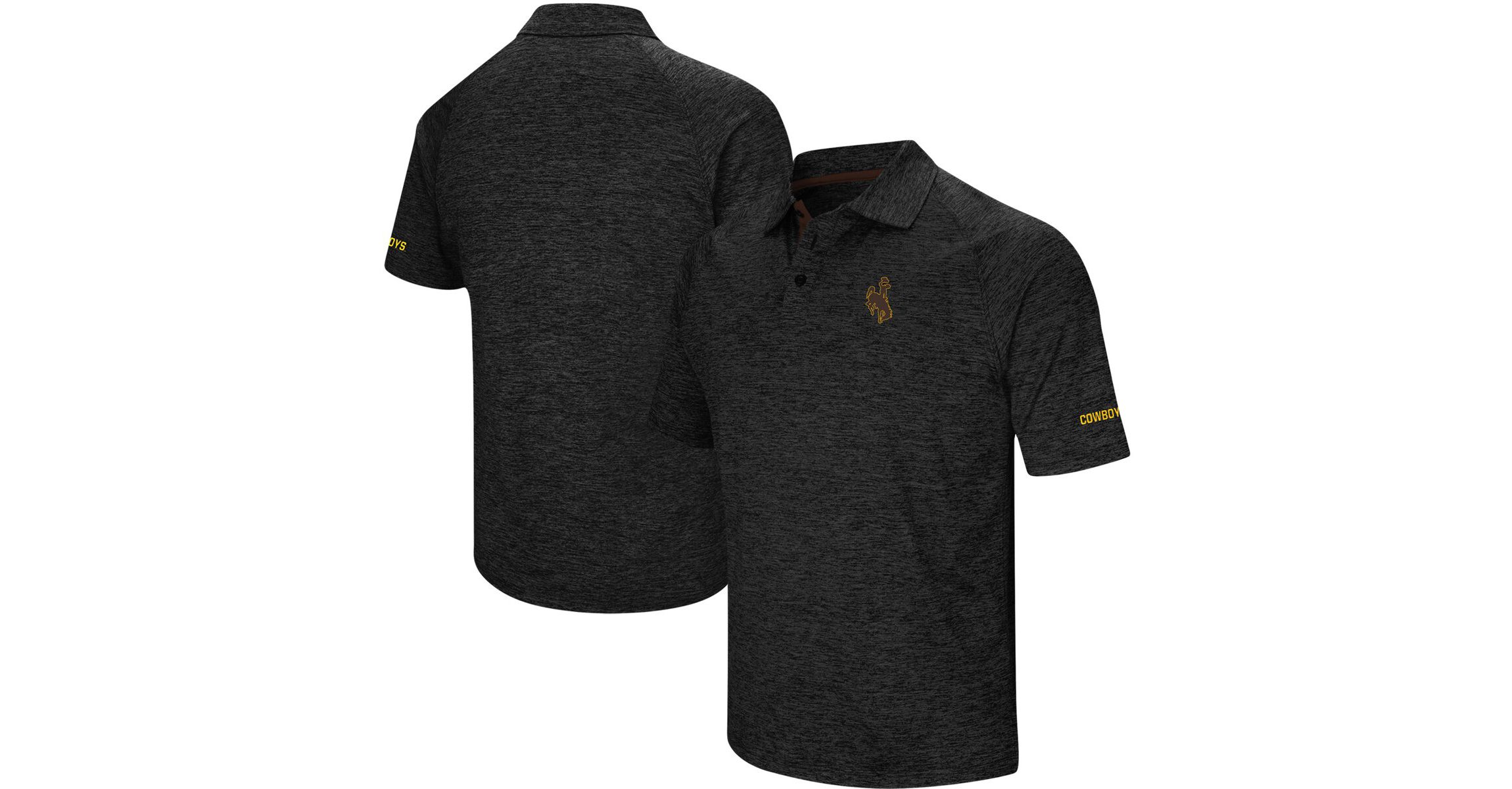 NCAA ed Wyoming Cowboys Primary Logo Down Swing Raglan Polo