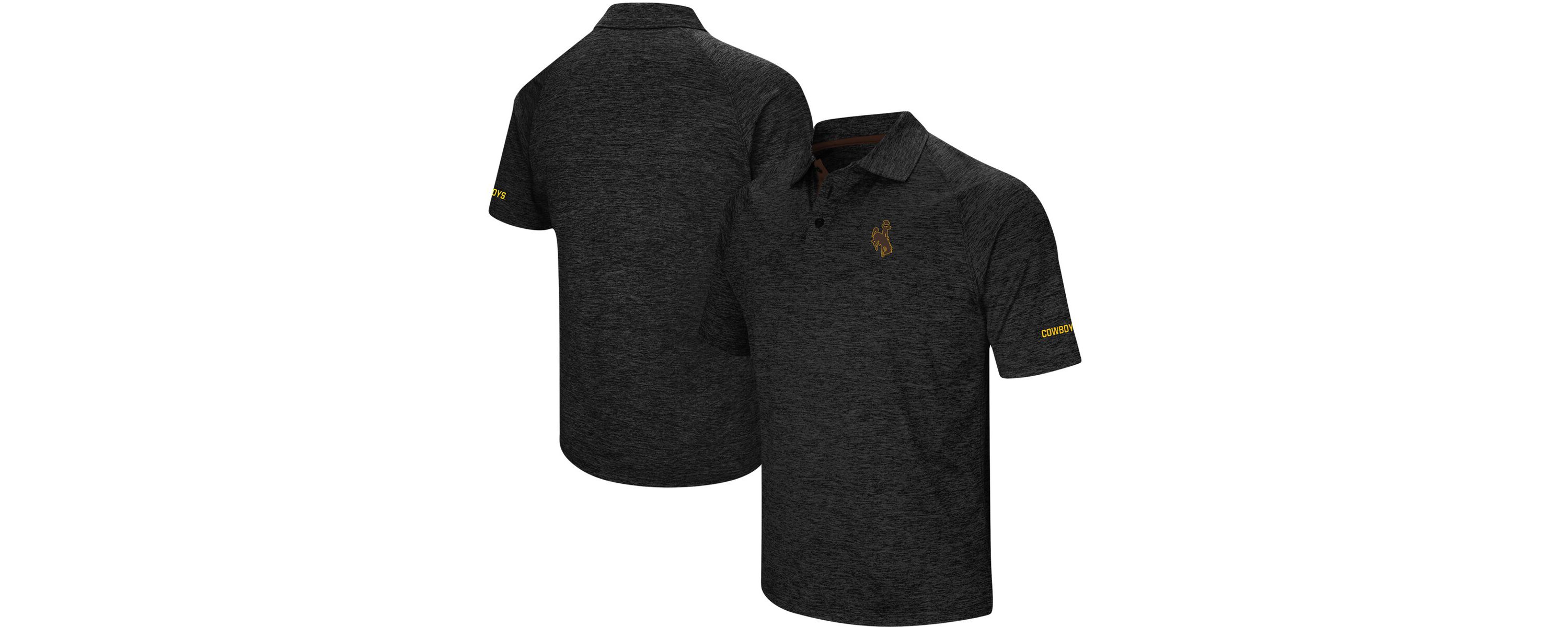 NCAA ed Wyoming Cowboys Primary Logo Down Swing Raglan Polo