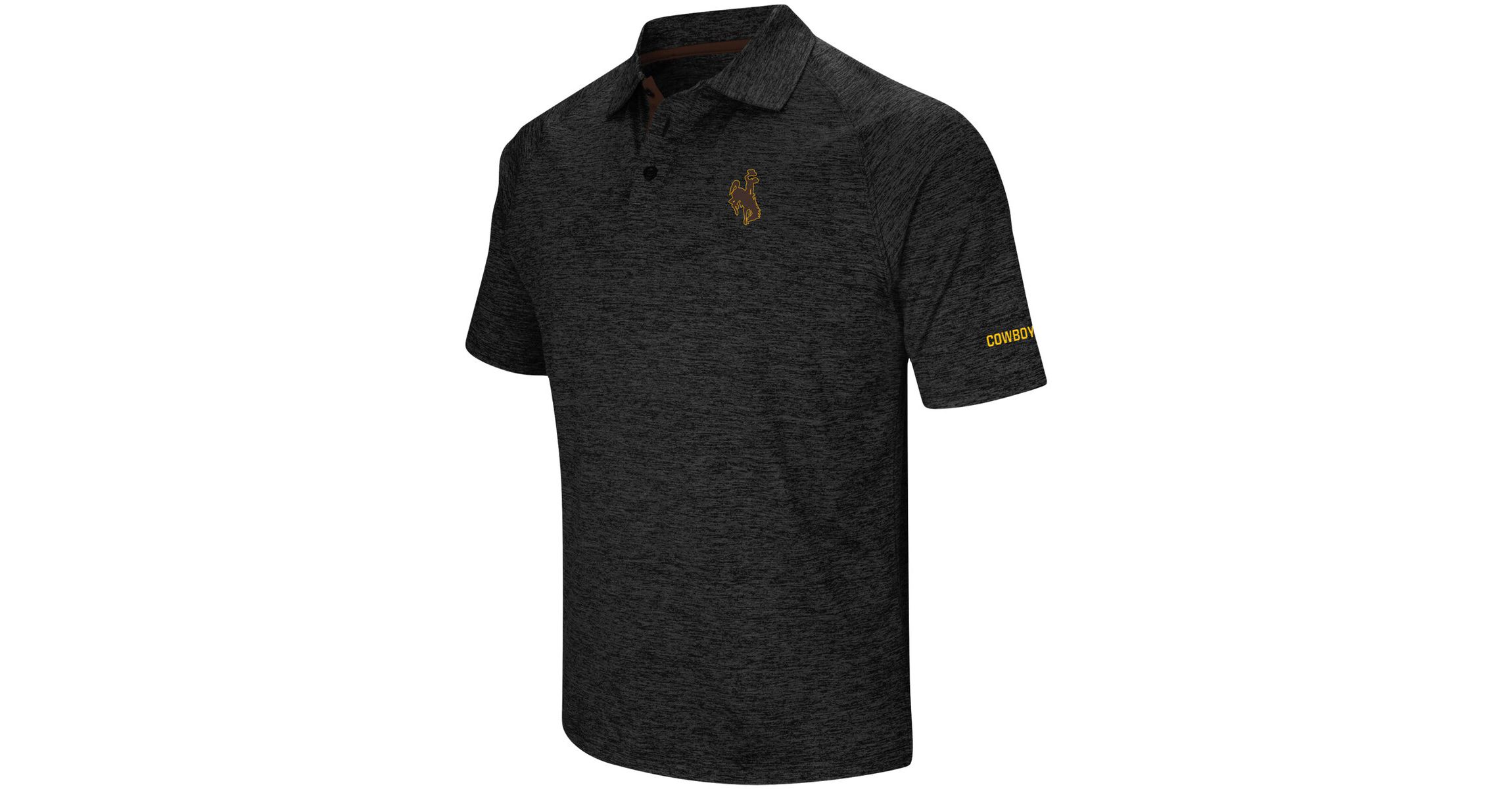 NCAA ed Wyoming Cowboys Primary Logo Down Swing Raglan Polo