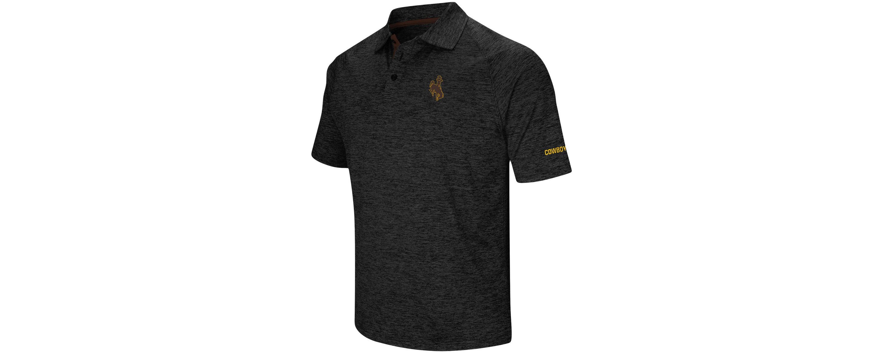 NCAA ed Wyoming Cowboys Primary Logo Down Swing Raglan Polo