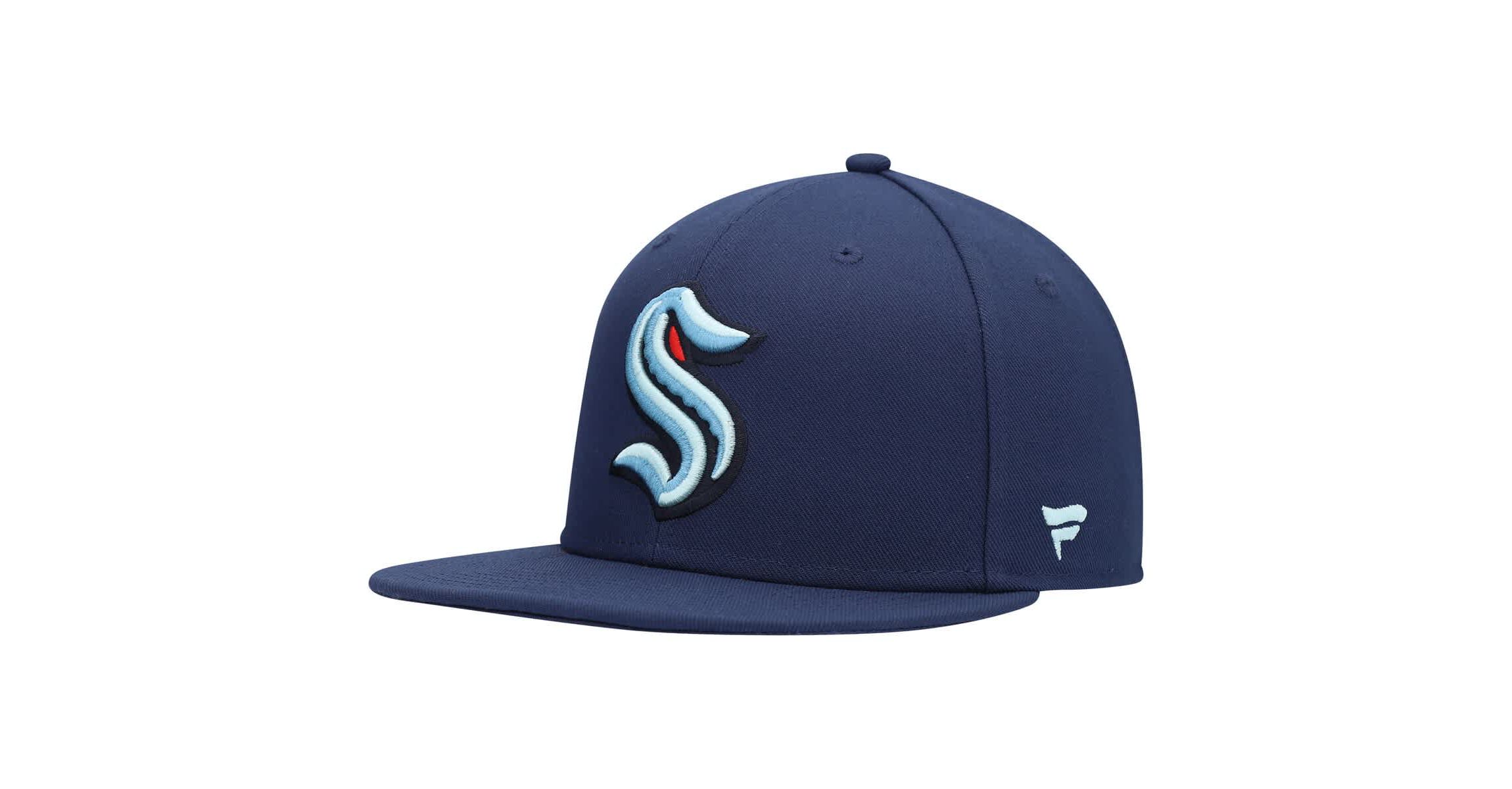 NHL Fanatics Deep Sea Seattle Kraken Core Primary Logo Snapback Hat