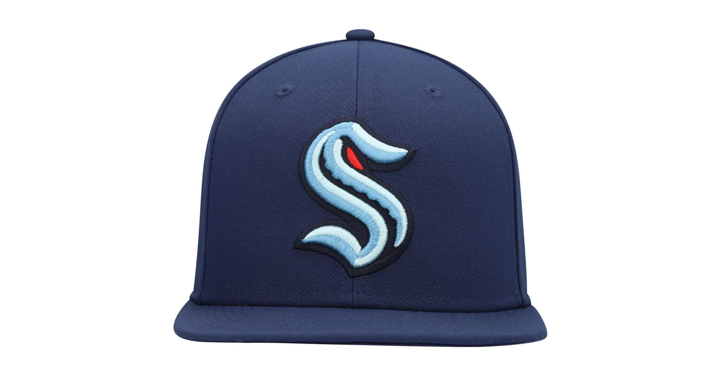 NHL Fanatics Deep Sea Seattle Kraken Core Primary Logo Snapback Hat