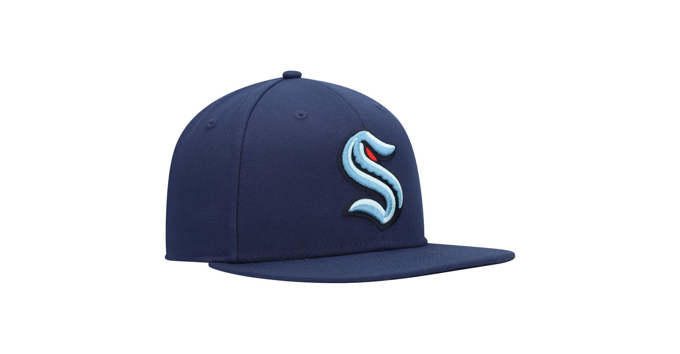 NHL Fanatics Deep Sea Seattle Kraken Core Primary Logo Snapback Hat