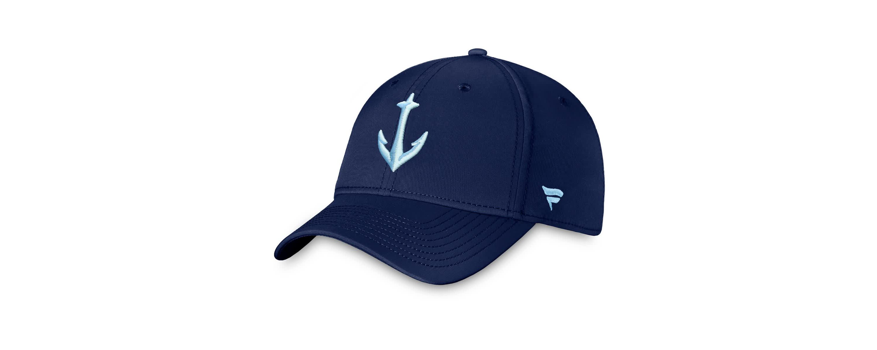 NHL Fanatics Deep Sea Seattle Kraken Secondary Logo Flex Hat