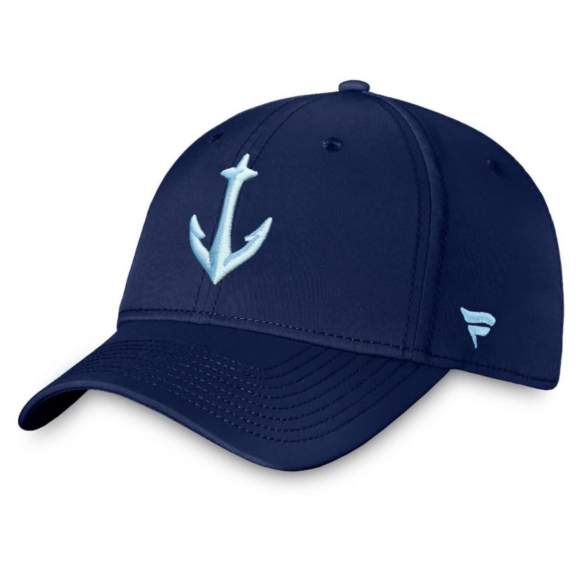 NHL Fanatics Deep Sea Seattle Kraken Secondary Logo Flex Hat