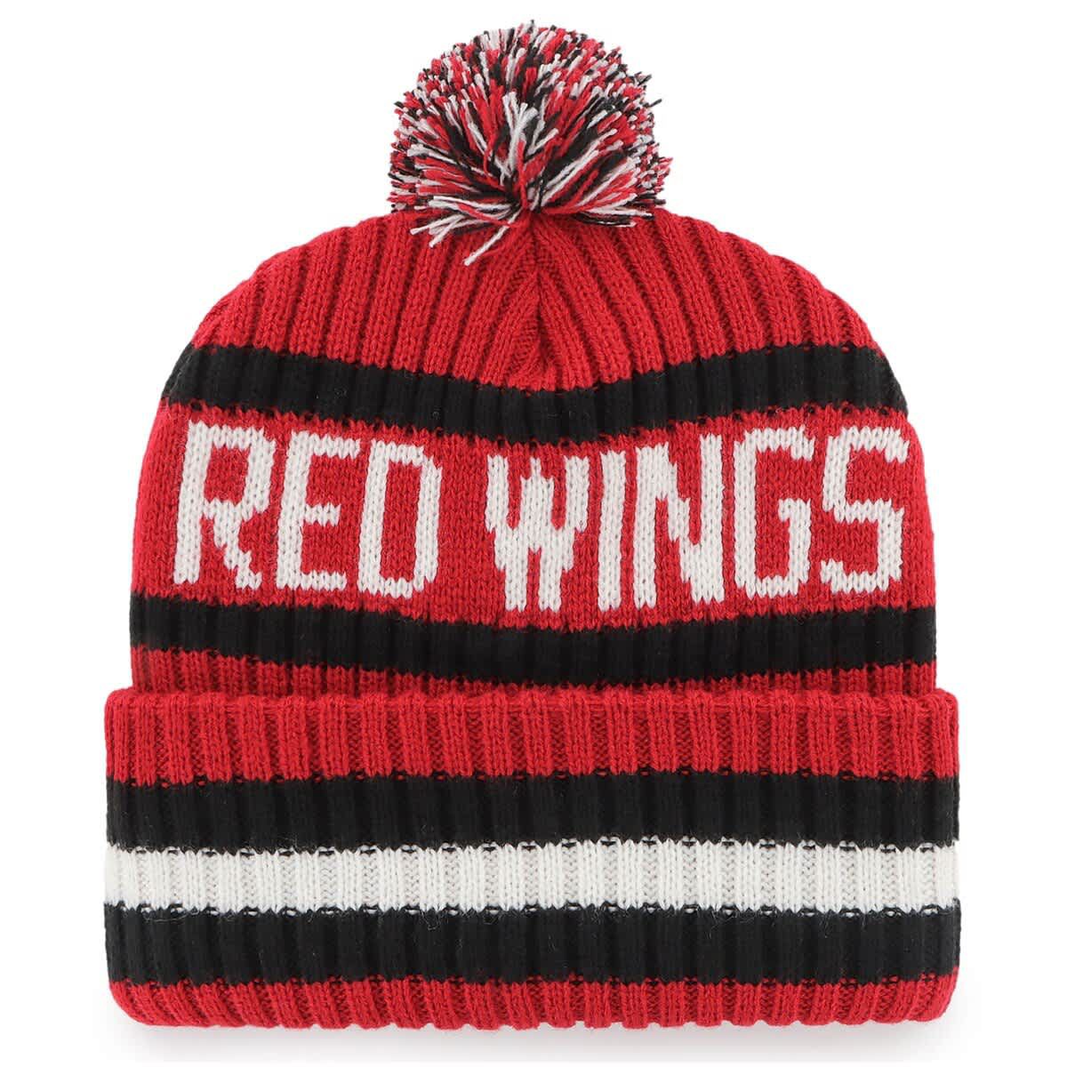 NHL Detroit Wings Bering Cuffed Knit Hat with Pom