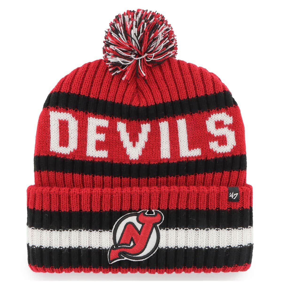 NHL New Jersey Devils Bering Cuffed Knit Hat with Pom