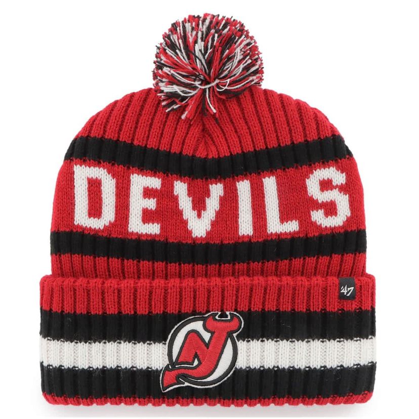 NHL New Jersey Devils Bering Cuffed Knit Hat with Pom
