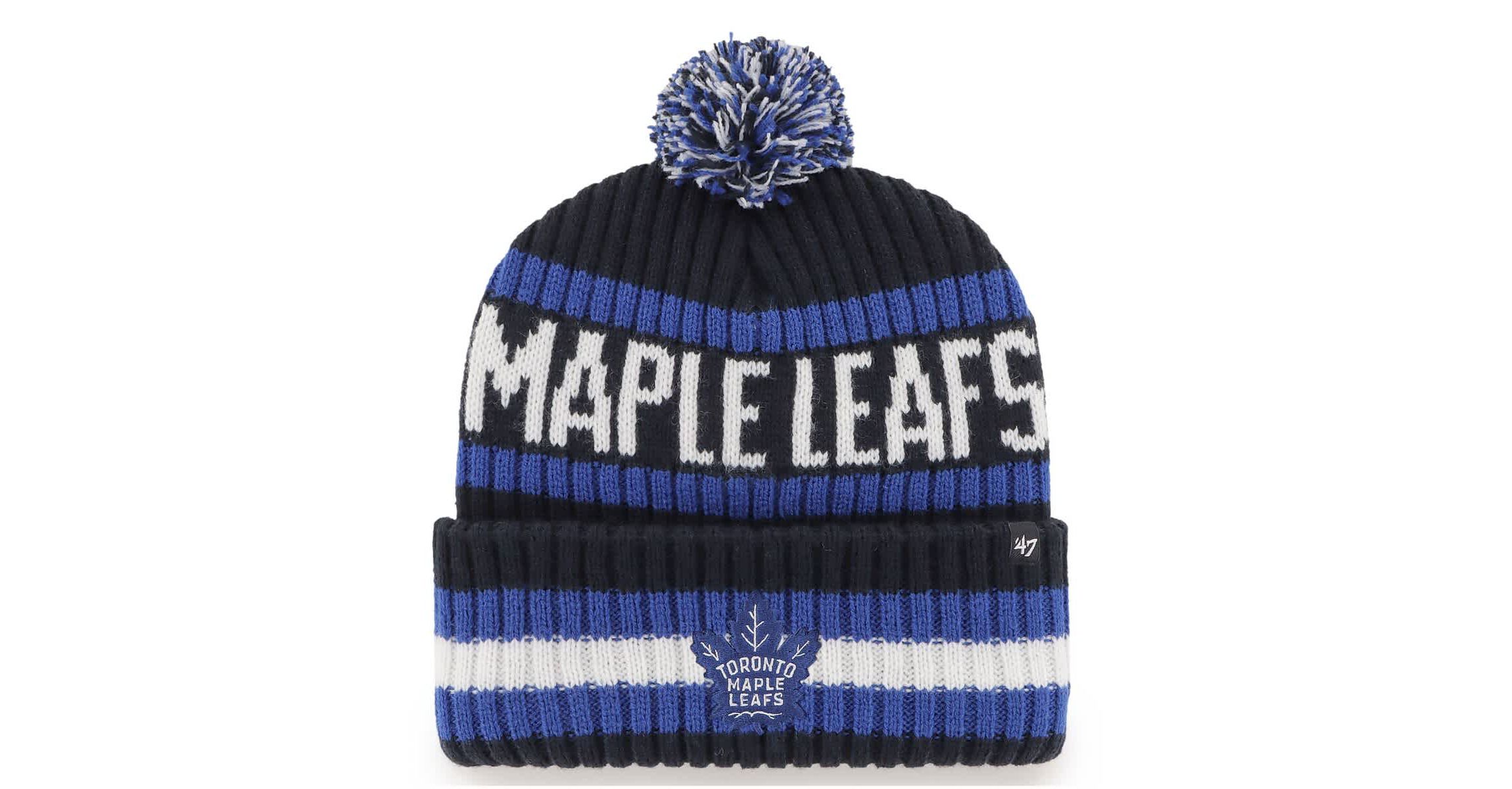NHL Toronto Maple Leafs Bering Cuffed Knit Hat with Pom
