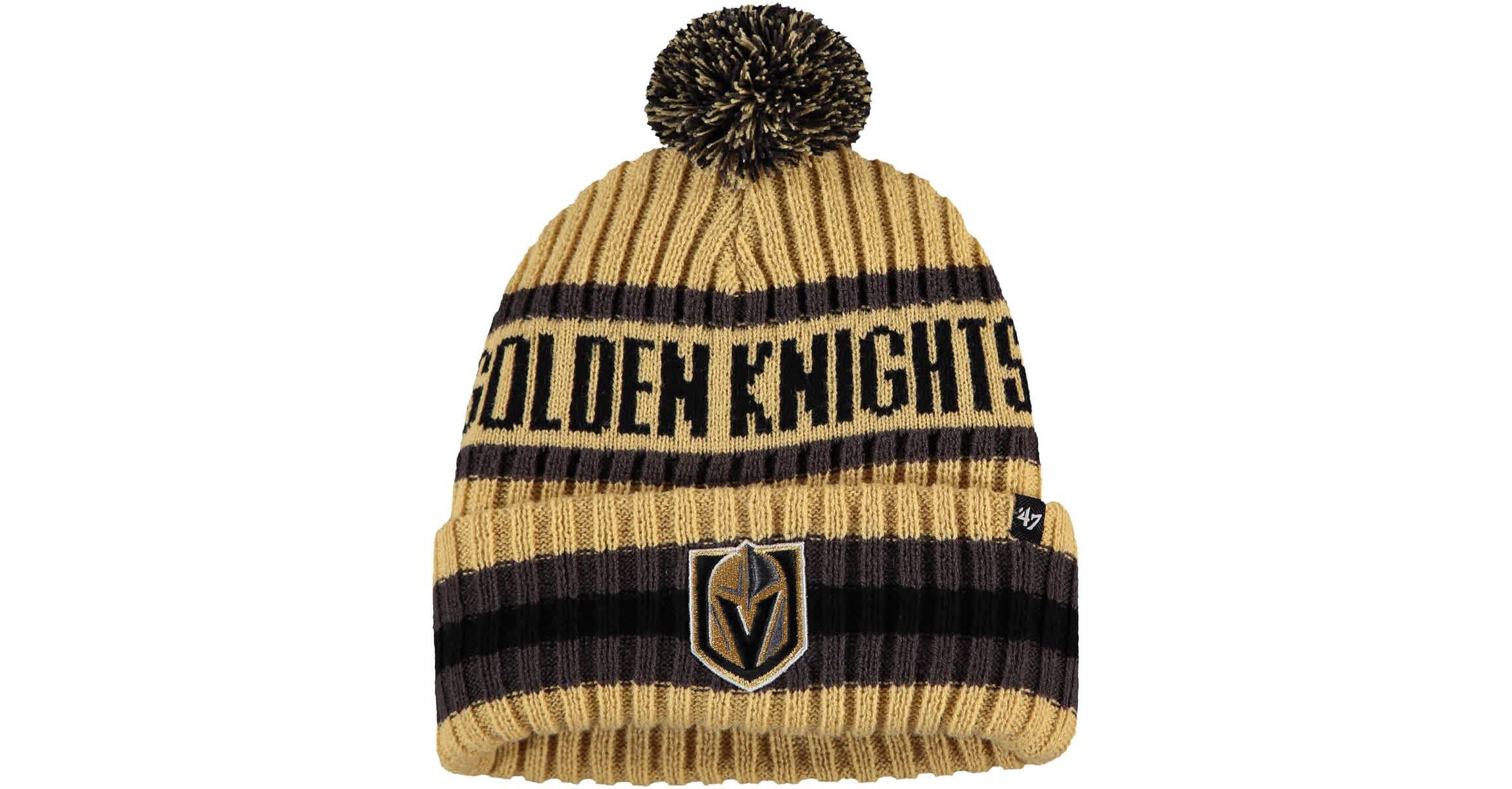 NHL Vegas Golden Knights Bering Cuffed Knit Hat with Pom