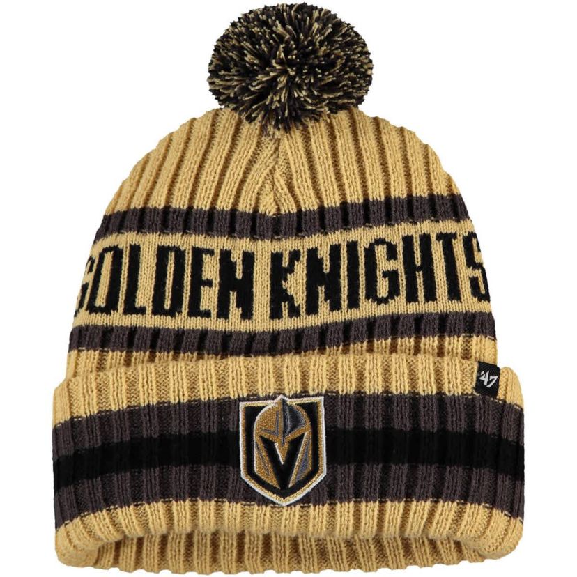 NHL Vegas Golden Knights Bering Cuffed Knit Hat with Pom